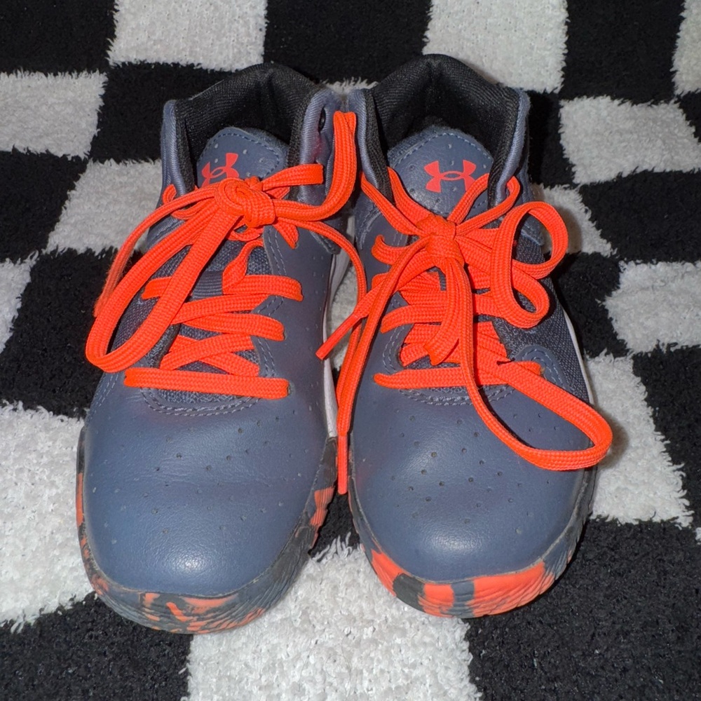 Under Armour Kids Basketball Shoes | Size 13 | Orange & Gray